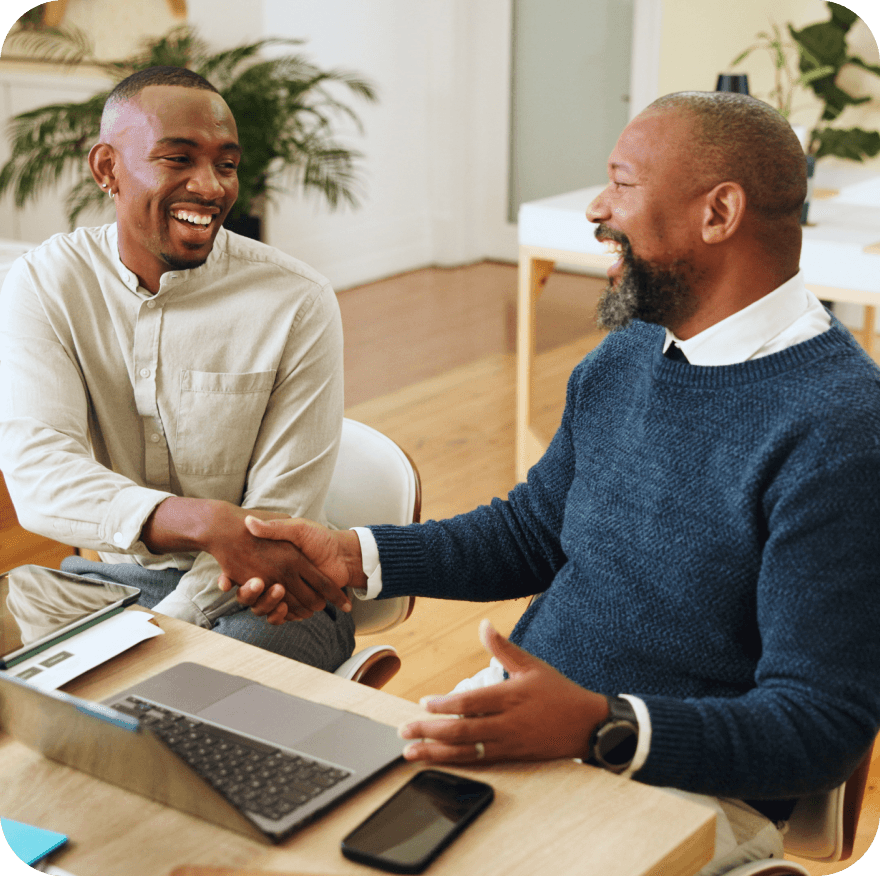 Professional handshake and partnership